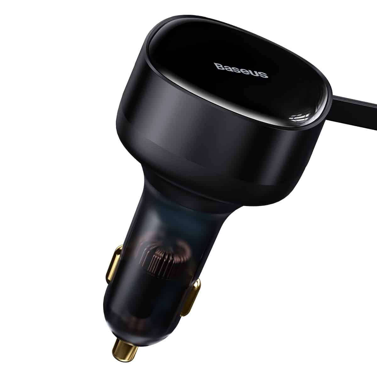 Baseus Enjoyment Retractable 2 in 1 Car Charger C+L 30w with Retractable Cable Black Baseus Enjoyment Retractable 2 in 1 Car Charger C+L 30w with Retractable Cable Black